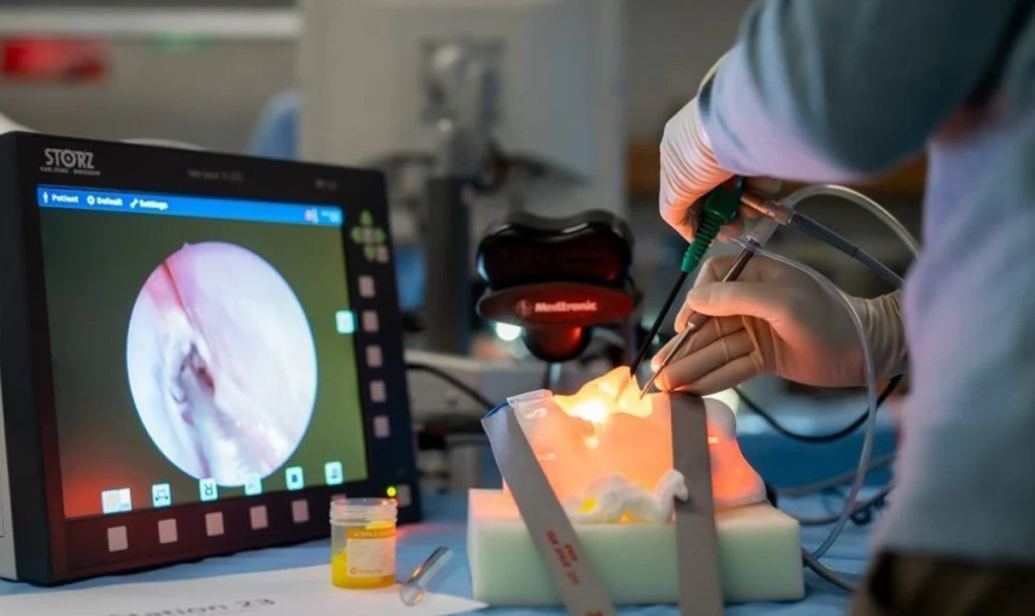 Endoscopic training with a Fusetec ENT model